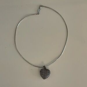 MARQUISETTE HEART VINTAGE LOCKET STERLING SILVER & CHAIN